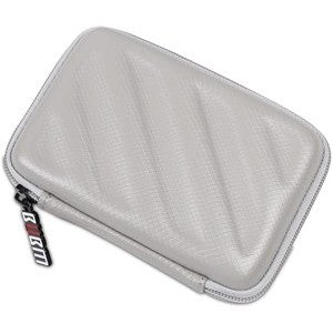 EVA Hard Case Silver Travel Accessories Pouch Suitable for USB Flash Drives, Small Headphones, Keys, Alarm Fobs, Charger Cables - King of Flash UK