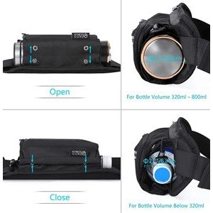 Waterproof Running Waist Bag with Water Bottle Holder - for Cycling, Jogging, Exercise, Travel Outdoor - King of Flash UK