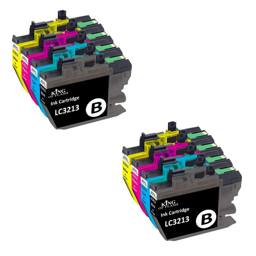 Compatible Brother 2 Sets of 4 DCP-J572DW Ink Cartridges (LC3211/LC3213)