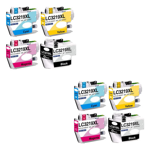 Compatible Brother 2 Sets of 4 MFC-J5330DW Ink Cartridges (LC3219 XL)