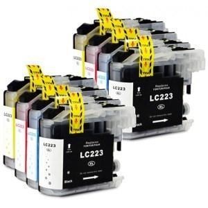 Compatible Brother LC223 - Black / Cyan / Magenta / Yellow - Pack of 8 - 2 Set - King of Flash UK