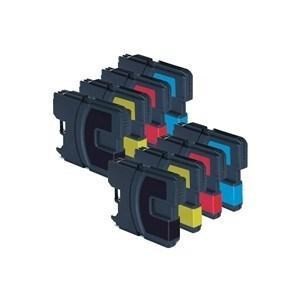 Compatible Brother LC980 - Black / Cyan / Magenta / Yellow - Pack of 8 - 2 Sets - King of Flash UK