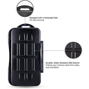 Memory Card Holder with Shock Proof and Water Proof Case Holds - King of Flash UK