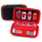 Red/Black Portable Carry Case Organiser Medium, 8 x USB Sticks, Memory Cards, Cables & Mobile Phone Slot - King of Flash UK