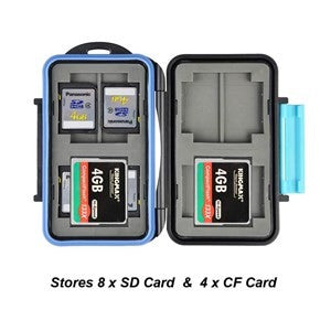 Anti-shock Waterproof Memory Card Case Holder Hard Storage 4x CF (Compact Flash) 8x SD/SDHC (Secure Digital) MC-2 - King of Flash UK