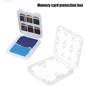 2 Packs of 6 Micro SD/Micro SDHC/Micro SDXC Holder & 1 x Full Size SD, 1 x Memory Stick Pro Duo Plastic Memory Card Case Transparent Storage Holder - King of Flash UK