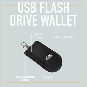 Portable Flash Drive Shuttle Carry Case, Holds 2 USB Drives, Includes Keyring Hook - King of Flash UK